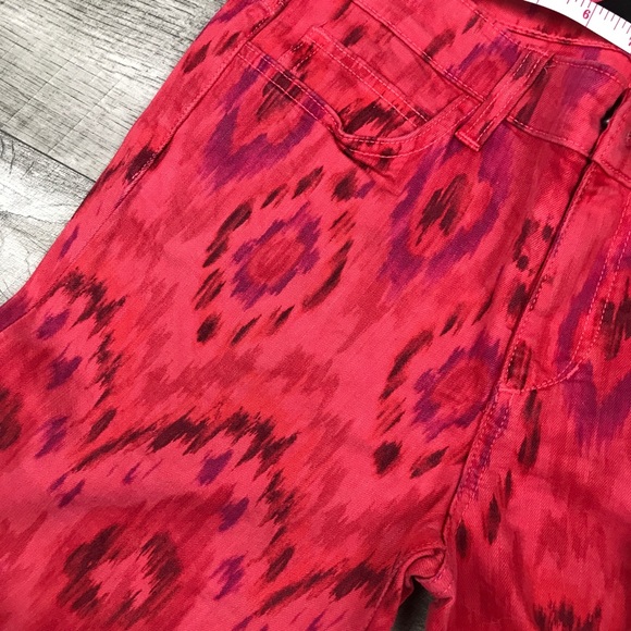 4FOR40 Joes jeans red bohemian print skinny jeans ikat - Picture 3 of 7